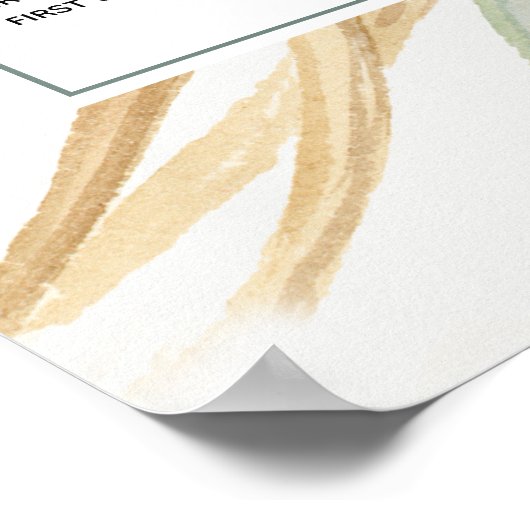 Boho-Seekarte Poster (Ecke)