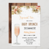 Boho sehen Schluck und Brunch Party Einladung (Vorne/Hinten)