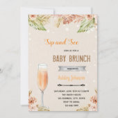 Boho sehen Schluck und Brunch Party Einladung (Vorderseite)