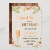 Boho sehen Schluck und Brunch Party Einladung (Vorne/Hinten)