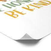 Boho Sei Albern, sei ehrlich und freundlich Poster (Ecke)