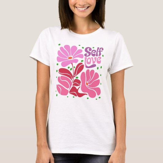 Boho Self-Liebe-Blume T-Shirt (Vorderseite)