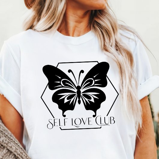 Boho Self Liebe Club Schmetterling Empowerment Tri-Blend Shirt