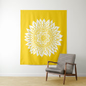 Boho Senf Gelbe Sonnenblume Mandala Wandteppich (Beispiel)