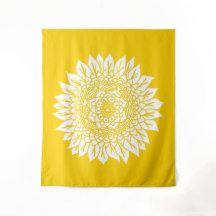 Boho Senf Gelbe Sonnenblume Mandala