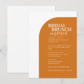 Boho Serif Minimal Text Bridal Brunch Menü Menükarte (Vorne/Hinten)