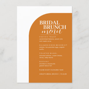 Boho Serif Minimal Text Bridal Brunch Menü Menükarte