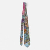 Boho Shabby Chic Blumengarten Krawatte (Rückseite)