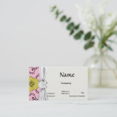 Boho-Shabby Chic-Damaske Visitenkarte (Stehend Vorderseite)