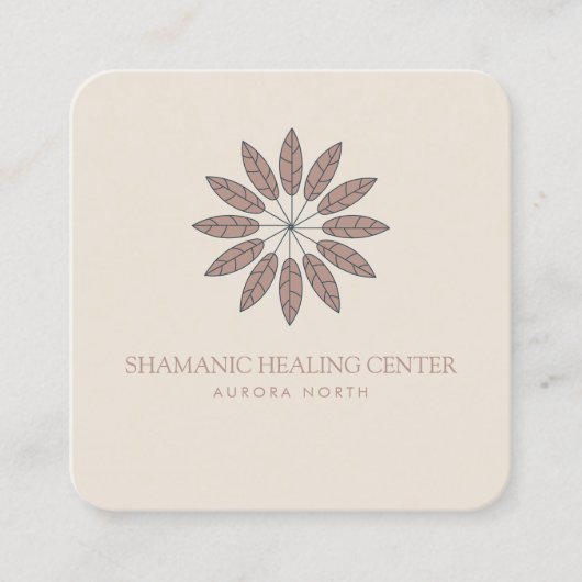 Boho Shamanic Healing Individuelle Name Quadratische Visitenkarte (Vorderseite)