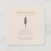 Boho Shamanic Healing Individuelle Name Quadratische Visitenkarte (Rückseite)