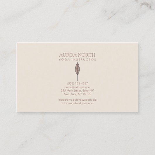 Boho Shamanic Healing Individuelle Name Visitenkarte (Rückseite)