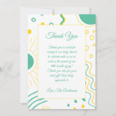 Boho Shape Baby Dusche Dankeskarte (Vorderseite)