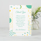 Boho Shape Baby Dusche Dankeskarte (Stehend Vorderseite)