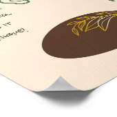 Boho Shapes Einfache grüne Blume Zitat Poster (Ecke)