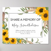 Boho Share a Memory-Card-Zeichen Poster (Vorne)