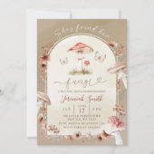 Boho She hat ihr Mushroom-Brautparty gefunden Einladung (Vorderseite)