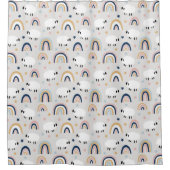 Boho Sheep Rainbow Print Duschvorhang (Vorderseite)