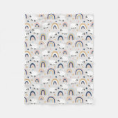 Boho Sheep Rainbow Print Fleecedecke (Vorderseite)