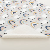 Boho Sheep Rainbow Print Sherpadecke (3/4)