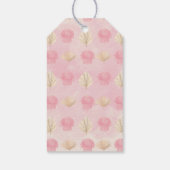 Boho Shell Rosa Perlen-Ocean Baby Shower Geschenka Geschenkanhänger (Rückseite)