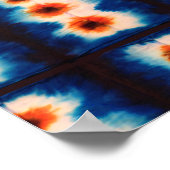 Boho Shibori Gefärbte Krawatte Poster (Ecke)