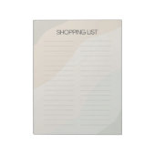 Boho Shopping List Notepad Notizblock (Rotiert)