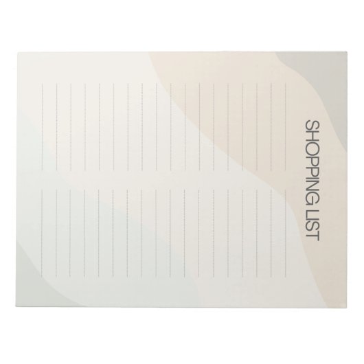 Boho Shopping List Notepad Notizblock (Vorderseite)