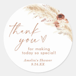 Boho Shower Vielen Dank für den Sticker