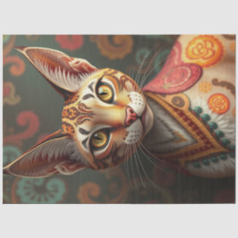Boho Siamese Fantasy Cat Seidenpapier