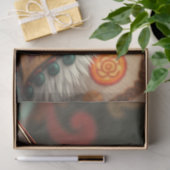 Boho Siamese Fantasy Cat  Tissue Paper Seidenpapier (Geschenk)