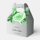 Boho Silver und Green Rose Hochzeit Geschenkschachtel (Vorderseite)