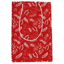 Boho Simple Blätter Weihnachten Mittlere Geschenktüte