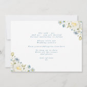 Boho Simple Elegant Wild Blume Wedding Save The Date (Rückseite)