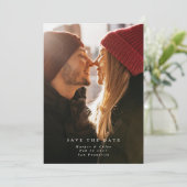 Boho Simple Elegant Wild Blume Wedding Save The Date (Stehend Vorderseite)