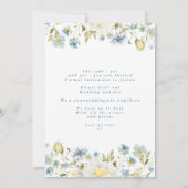 Boho Simple Elegant Wild Blume Wedding Save The Date (Rückseite)