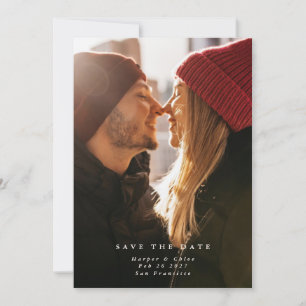 Boho Simple Elegant Wild Blume Wedding Save The Date