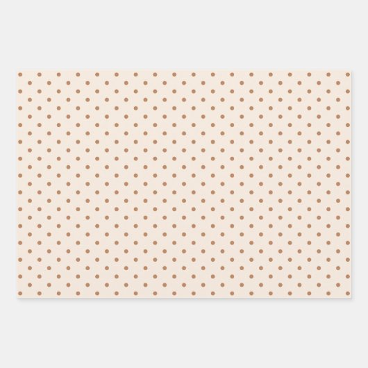 Boho Simple Modern Brown Sage Neutral Polka Dot Geschenkpapier Set (Vorderseite 3)
