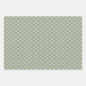Boho Simple Modern Brown Sage Neutral Polka Dot Geschenkpapier Set (Vorderseite 2)