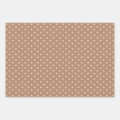 Boho Simple Modern Brown Sage Neutral Polka Dot Geschenkpapier Set (Vorderseite)