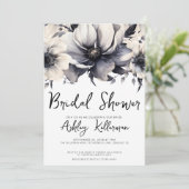 Boho Simple Modern Floral Brautparty Einladung (Stehend Vorderseite)