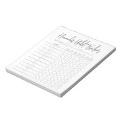 Boho Simple Script Weekly Habit Tracker Notepad Notizblock (Rotiert)