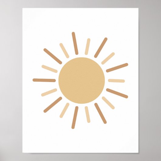 Boho Simple Sun Minimalistisch Kids Decke Poster (Vorne)