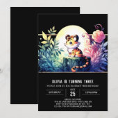 Boho Simple Tiger Birthday Einladung (Vorne/Hinten)