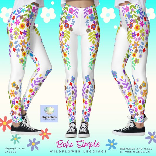 Boho Simple Wildblume Leggings