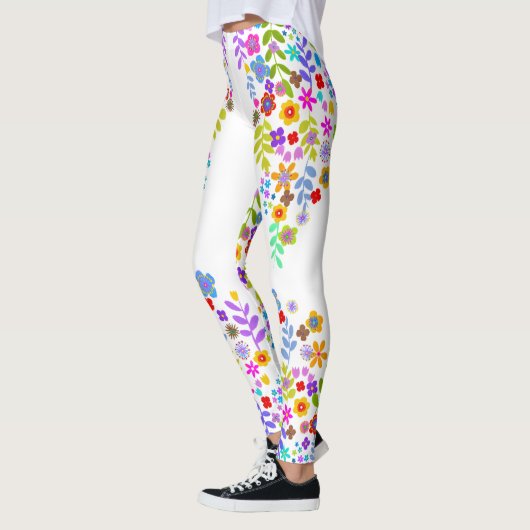 Boho Simple Wildblume Leggings (Links)