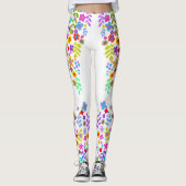 Boho Simple Wildblume Leggings (Vorderseite)
