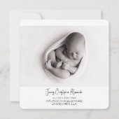 Boho Simplicity Welcome Little One Baby Ankündigung (Rückseite)