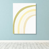 Boho Single Rainbow Wall Art Décor Leinwand (Insitu (Holzboden))