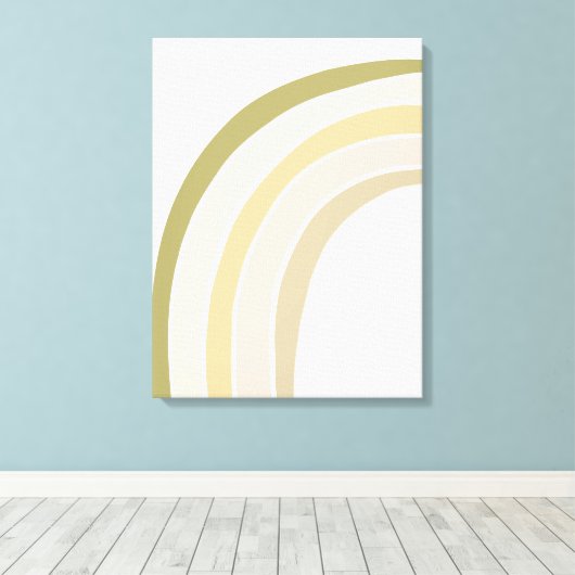 Boho Single Rainbow Wall Art Décor Leinwand (Insitu (Holzboden))